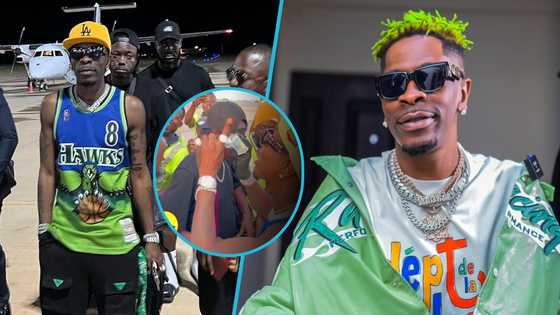 Shatta Wale arrives in Bolgatanga for his stadium concert, sprays fans with cash