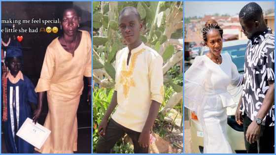 Ghanaian man shares throwback photos of humble beginning with mother: "Always made me feel special"