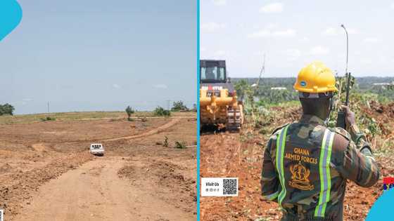 Ghana army make significant progress with Accra-Kumasi Expressway, crosses major milestone