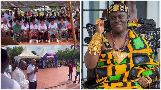 Dormaahene honours Dede Ayew with a godson as he storms Dormaa with Jordan, Wakaso, Kudus, others