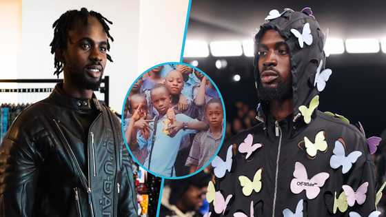 Black Sherif drops primary school group photo, peeps admire his fashion style: "Gangster since childhood"