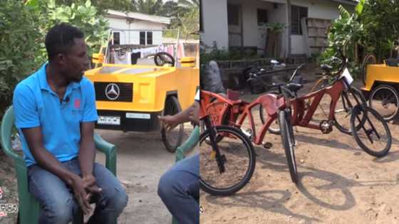Joseph Korley Tetteh: Meet Ghanaian JHS leaver making cars & bicycles out of wood