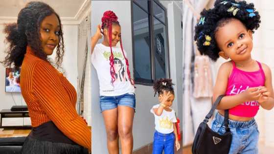 Strongman’s 2-year-old daughter teaches her mother how to pose in new photo; fans in amazement