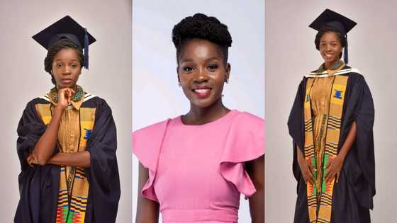 Ghanaian lady graduates as valedictorian 10 years after starting a degree programme