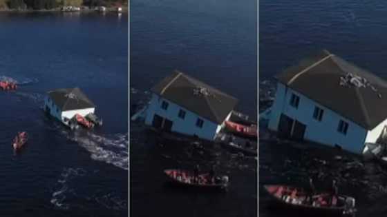 World wowed by Canadian couple who moved entire house across the water