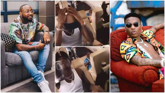 Emotional moment Wizkid dances and sings to Davido's song gets people talking, his video goes viral