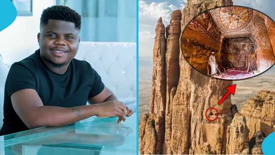 Wode Maya scales cliff to visit ancient church in Ethiopia, surprises fans with daring feat