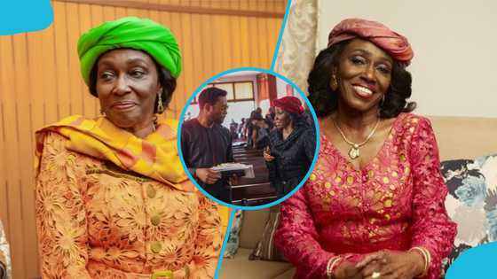 Final appearance: Nana Konadu Agyemang-Rawlings attends a funeral a day before her demise