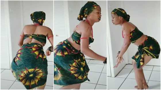Pretty lady in wrapper effortlessly displays amazing 'waist work'; sweet video goes viral