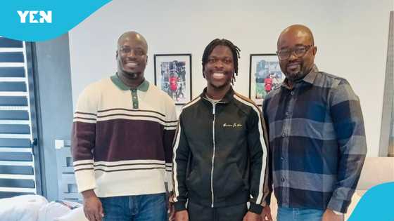 GFA President & Stephen Appiah Fly to France to Check on Injured Black Stars Player, Photo Trends