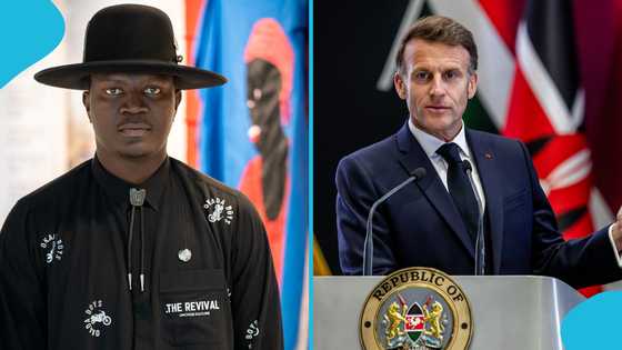 Macron sparks reactions after defending Ghanaian man on stage in Kenya