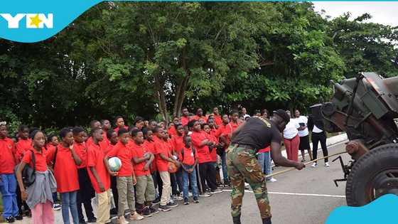 Ghana army gives school kids a once-in-a-lifetime experience at the 66 Artillery Regiment