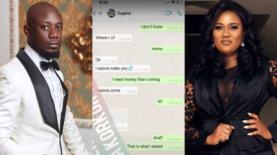 Whatsapp chat of Nkonkonsa begging Abena Korkor to chop pops up as she drops more evidence against him in video