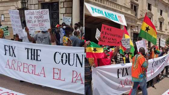 Ghanaians in Spain go on massive FixTheCountry demo against Ghana government
