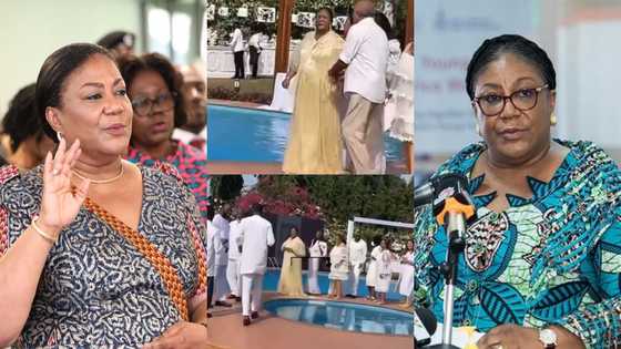 Akufo-Addo's wife celebrates 70th birthday with a poolside party; shows off impressive dance moves in video