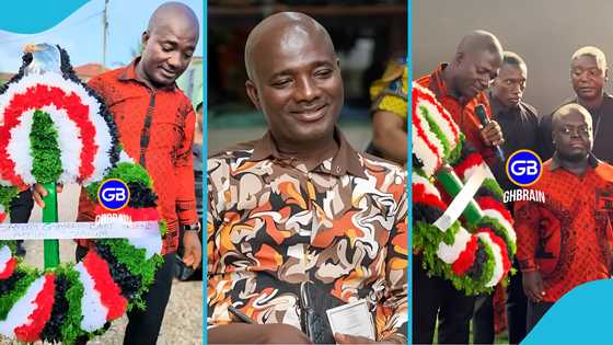 Appiah Stadium takes NDC-branded wreath to Sammy Gyamfi's father-in-law's funeral