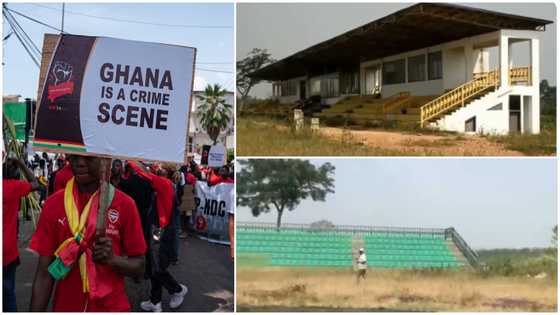 Video of abandoned $4 million Azumah Nelson Sports Complex with bush covering it leaves netizens angry