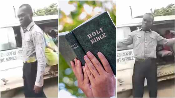 Na hunger dey worry am: Motor park preacher finishes evangelism, says impregnating your wife is sin in video
