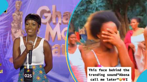 "Abena call me later": Lady who messed up King Promise's song gets teased by friends on campus, her reaction excites many