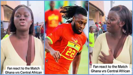 GHA vs CAR: Fine lady with heavy chest expresses affection for Semenyo, tells player to come for her