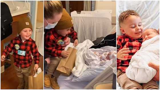 Reaction of toddler upon meeting his new baby brother for the 1st time goes viral