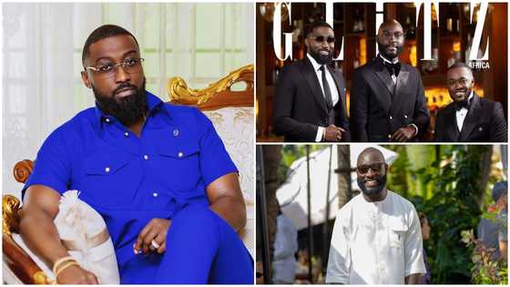 Kojo Jones, Kennedy Osei & Kennedy Agyapong's son look dapper in black suits as they grace the Glitz magazine cover