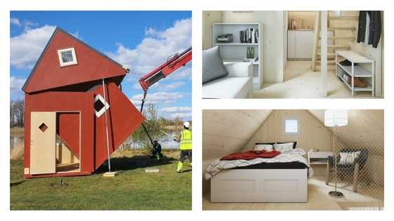 A look into the GHC350k folding house that can be delivered in a box
