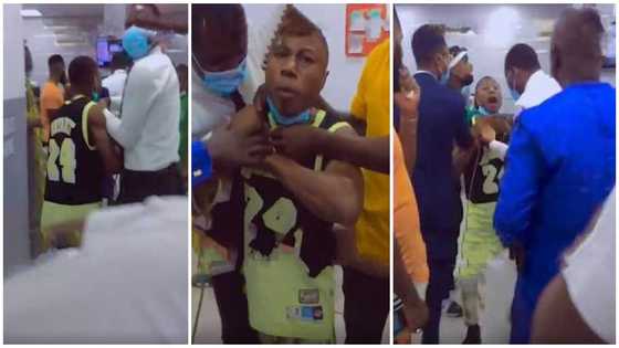 Angry man storms bank with rope; threatens to kill himself over deductions; bankers rush to him in video