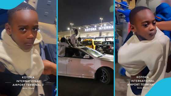 Little boy arrives in Ghana for the first time, cries and complains of heat: “Dumsor is coming”