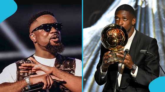 Ghanaian rapper Sarkodie opens up on meeting Dembele, congratulates Ballon d'Or winner