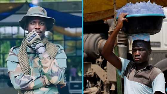 Sachet water waste collector joins Ghana Army, takes to social media to celebrate