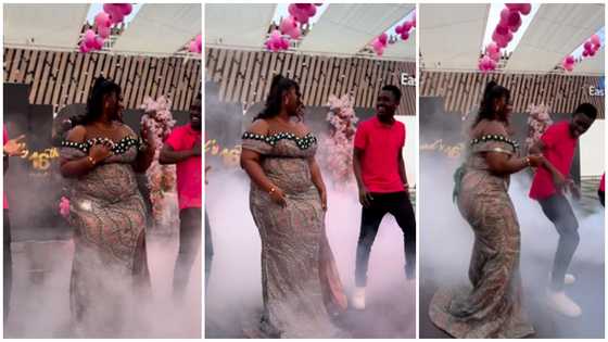 Suad: Pretty Plus-Sized Lady Celebrates Her 16th Birthday; Busts Serious Dance Moves With Menscook Staff