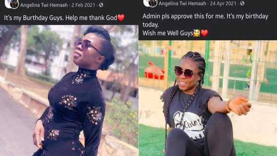 Ghanaian lady celebrates birthday 9 different times in 2021; screenshots heap massive reactions