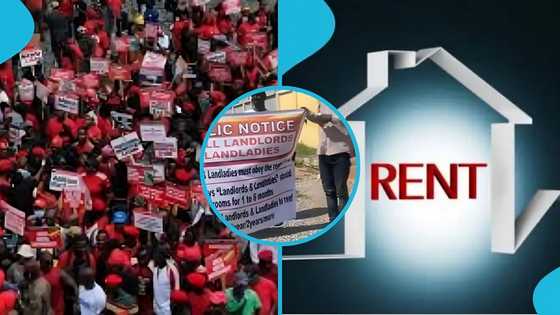 Unhappy Ghanaian youths protest against landlords demanding rent advances: “Reduce it”