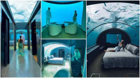 Video of underwater hotel room that costs GHc300k to sleep in per night goes viral, Social media express surprise