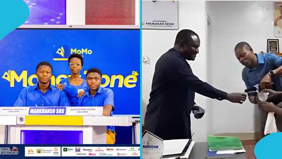 Ahafo Ano South West: DCE pops champagne to celebrate Mankranso SHS NSMQ win