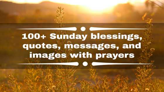 100+ Sunday blessings, quotes, messages and images with prayers