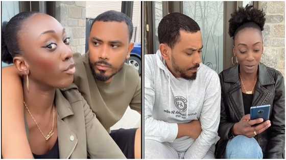 Ghanaian couple living in Canada react as man proposes to the woman in comment section of their video
