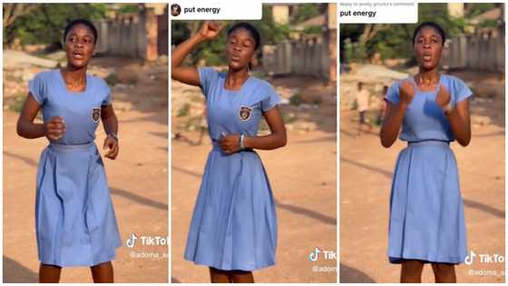 Kumasi Academy: Cute student shows fire dance moves as she joins viral TikTok challenge, video melts hearts