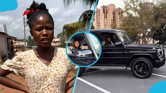 Ama Yeboah shows a new level abroad while driving a Mercedes G-Class