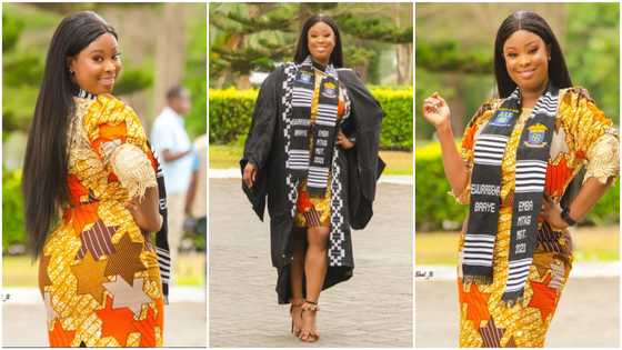 Rabby Bray: Ghanaian actress bags master's degree from University of Ghana; drops beautiful photos