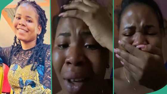 "I suffered with him under rain and sun": Lady in tears as boyfriend of 7 years marries someone else