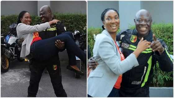 Zenab, the pretty lady following and supporting London to Lagos biker, Kunle Adeyanju, is coming to Nigeria