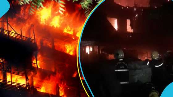 Over 200 shops destroyed after fire at Makola mall, fire service averts disaster by saving ECG substation