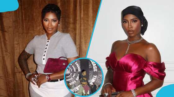 Tiwa Savage exposes too much as she suffers huge dress fail at the Taste The Culture show in Ghana