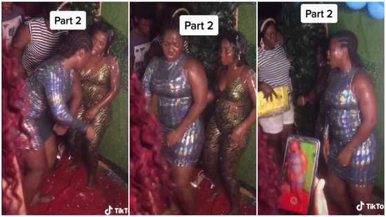 TikTok star Asantewaa dances with intense enrgy at party, peeps say she's not behaving like a married woman