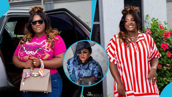 Tracey Boakye marks 34th b'day in an old-school outfit, peeps gush over her beauty in photos