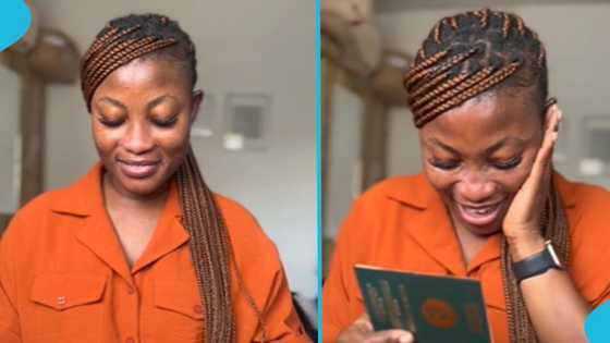 Young Ghanaian lady celebrates online after visa approval, expresses gratitude to God