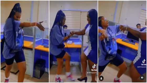 Tima Kumkum And Friend Recreate SHS Dance Battle In The Office; Peeps Impressed