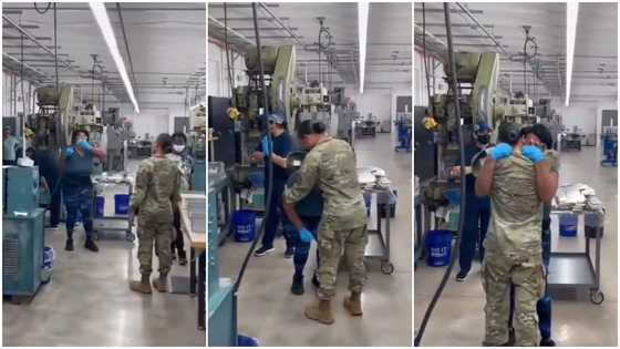 Mother cries for joy as she sees her daughter again after child returned from mission as US soldier